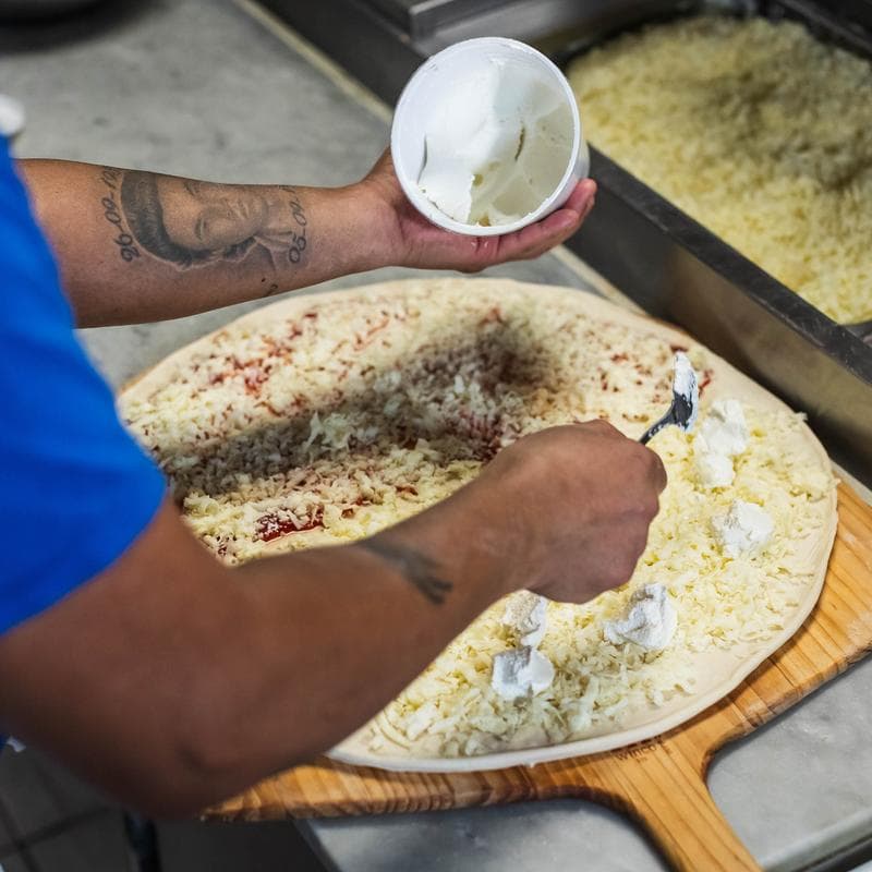 Cheese pizza at Brooklyn's Finest Pizza